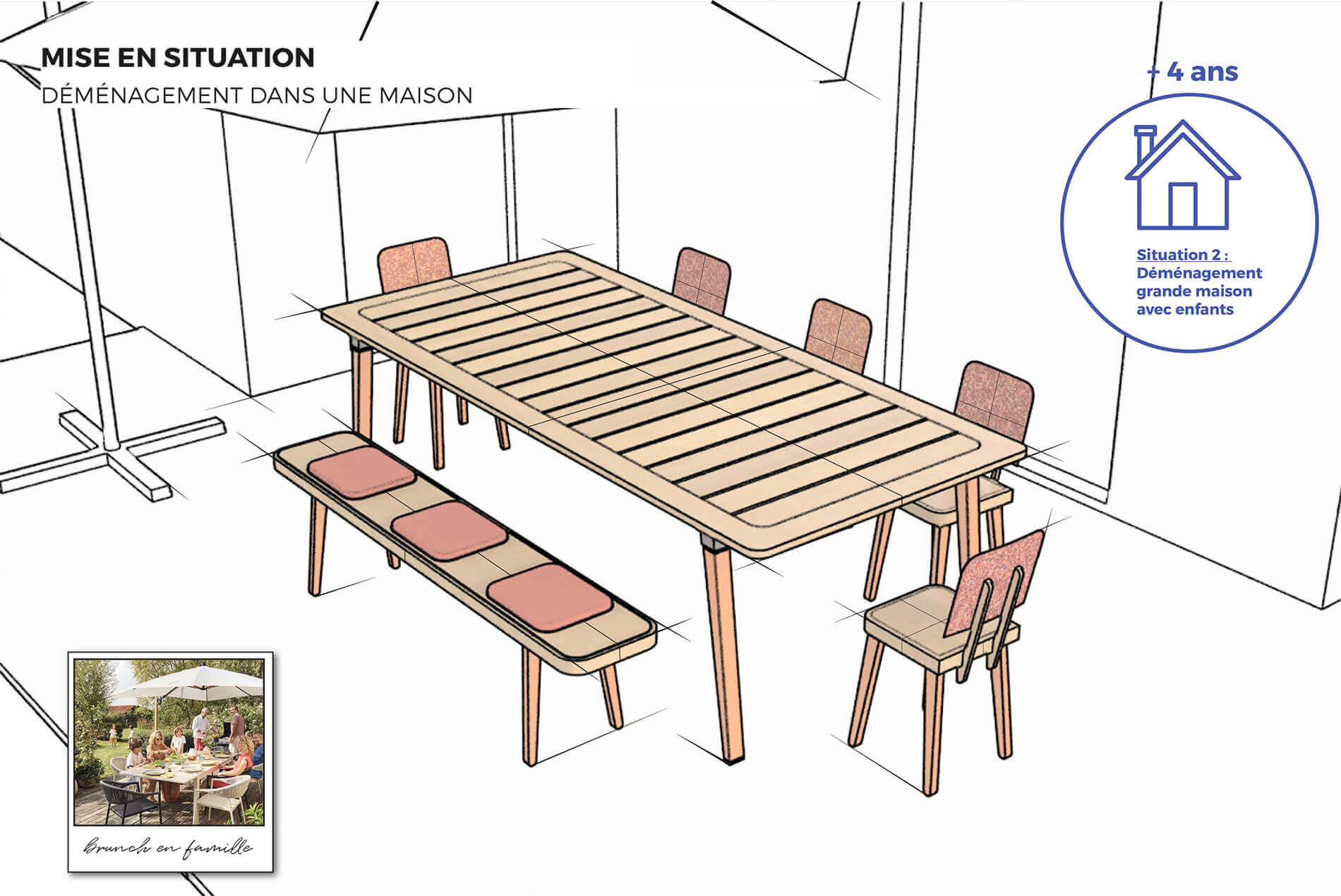 concept de mobilier robuste et durable par le cabinet de design La Cime